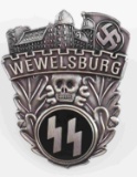 GERMAN WWII WAFFEN SS WEWELSBURG SKULL BADGE