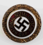 WWII GERMAN THIRD REICH NSDAP GOLDEN PARTY BADGE