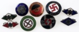 WWII GERMAN THIRD REICH LAPEL PIN LOT OF NINE