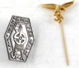 WWII GERMAN THIRD REICH LUFTWAFFE PIN & TINNIE
