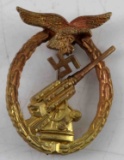 WWII GERMAN LUFTWAFFE FLAK ANTI AIRCRAFT BADGE