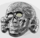 WWII GERMAN WAFFEN SS OFFICER CAP TOTENKOPF SKULL