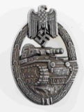 WWII GERMAN ARMY SILVER TANK ASSAULT BADGE