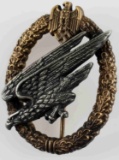 WWII 3RD REICH GERMAN ARMY PARATROOPER JUMP BADGE