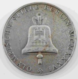 GERMAN SILVER 1936 BERLIN OLYMPICS TABLE MEDAL