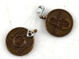 2 WWII GERMAN WAFFEN SS MINI 8 YEAR SERVICE MEDALS
