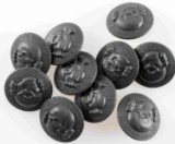 WWII GERMAN WAFFEN SS TOTENKOPF SKULL BUTTONS