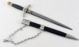 WWII GERMAN REENACTORS LUFTWAFFE OFFICERS DAGGER