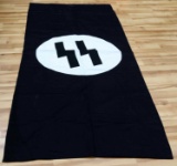 LARGE WWII GERMAN SS REENACTORS BANNER FLAG