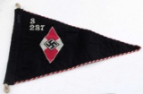 WWII THIRD REICH GERMAN HITLER YOUTH PENNANT