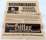 WWII GERMAN THIRD REICH MEIN KAMPF ADVERTISEMENT