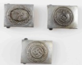 LOT 3 WWII GERMAN BELT BUCKLES LUFTWAFFE POLICE SA