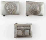 LOT 3 WWII GERMAN BELT BUCKLES HITLER YOUTH SA