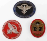 LOT OF 3 WWII GERMAN NSFK SHIELDS CHAMPIONSHIP