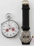 WWII GERMAN THIRD REICH NSDAP POCKET & STOP WATCH