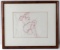 FRAMED & SIGNED STUDY SKETCH OF NUDE FEMALE