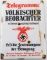 WWII GERMAN THIRD REICH PROPAGANDA STREET SIGN