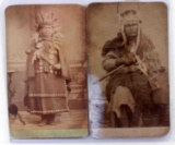 ANTIQUE CDV PHOTOGRAPHS 2 PLAINS INDIAN PHOTO