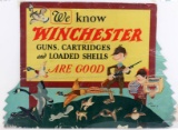 VINTAGE WINCHESTER GUNS ADVERTISING DISPLAY PIECE