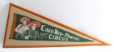 CISCO KID AND PANCHO CIRCUS SOUVENIR FELT PENNANT