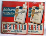 2 1950'S 1960'S CHESTERFIELD ADVERTISING SIGNS