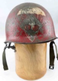 WWII US ARMY PARATROOPER FRONT SEAM CHERRY HELMET