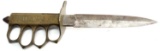 WWI FRENCH AULION MADE US MARK I TRENCH KNIFE