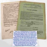 3 WWII GERMAN GESTAPO POLICE ARREST DOCUMENT LOT