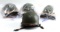4 WWII M-1 HELMETS WITH LINER EXACT MINIATURES