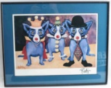 GEORGE RODRIGUE SIGNED BLUE DOG LITHOGRAPH