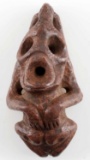 TAINO DOUBLE HEADED FULL FIGURE STONE PENDANT