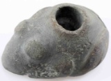 NATIVE AMERICAN FROG EFFIGY STONE PIPE