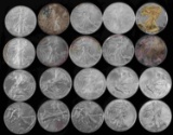 20 COIN BU ROLL OF SILVER AMERICAN EAGLES MIXED