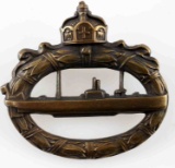 WWI IMPERIAL GERMAN U BOAT BADGE BY WALTER SCHOTT