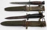 WWII & KOREA US M4 & M5 KNIFE BAYONET LOT OF TWO