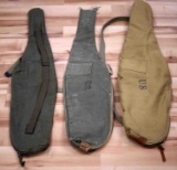 2 WWII AND POSTWAR M-1 CARBINE RIFLE CARRY BAGS