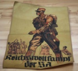 WWII GERMAN THIRD REICH SA PROPAGANDA POSTER