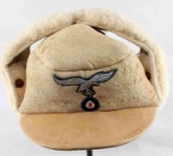 WWII GERMAN THIRD REICH LUFTWAFFE FUR WINTER CAP