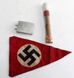 WWII GERMAN DAF BUCKLE GORING CIGAR TABLE PENNANT