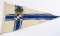 BAVARIAN PENNANT FLAG WITH STRIPES & CROWN