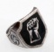 WWII GERMAN THIRD REICH SILVER SS DIVISION RING