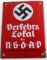 GERMAN WWII NSDAP NAZI SIGN THIRD REICH SWASTIKA
