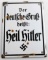 GERMAN WWII PROPAGANDA SIGN HEIL HITLER SWASTIKA