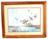 CHARLES MURPHY PRINT OF DUCKS FLYING ABOVE WATER