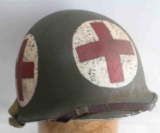 WWII US ARMY M1 FIXED BAIL MEDIC HELMET