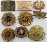 PRE WWI US & BRAZIL SHAKO CAP BADGE LOT