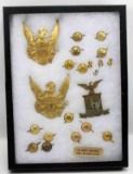 US ARMY 1881 CAP INSIGNIA EAGLES BUTTONS PINS