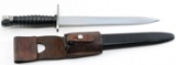 SWISS STGW 57 BAYONET SCABBARD & LEATHER FROG