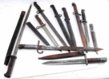 MULTI NATION MULTI CONFLICT BAYONET LOT OF NINE