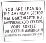 WWII US ARMY SIGN FOR RUSSIAN AMERICAN TERRITORY